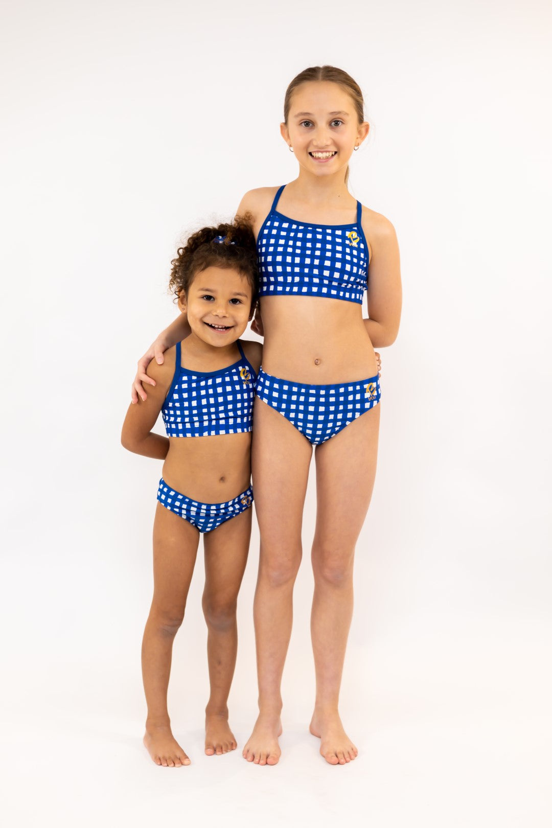 Thin Straps, Cross Back Navy Gingham Check Sports Bra, Crop Top. Girls Activewear, Girls Gymnastics Wear, Girls Swimwear, Gymnastics Leotard, Dance Leotard, Crop top Set, Gymnastics Two Piece Set, Matching Leotard and Shorts, Gymnastics Australia, USA Gymnastics. Kids Swimwear Australia. Girls Bikini Tops. Girls Bikinis. Sports Bikinis for girls. Swimsuit.