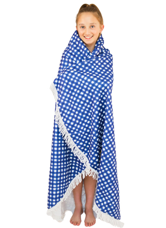 Floral Check - Round Beach Towels