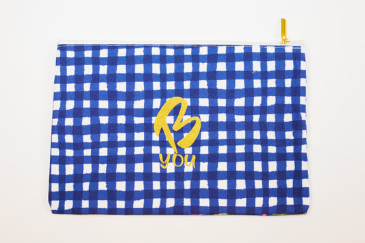 Floral Check - Waterproof Bag with Zip