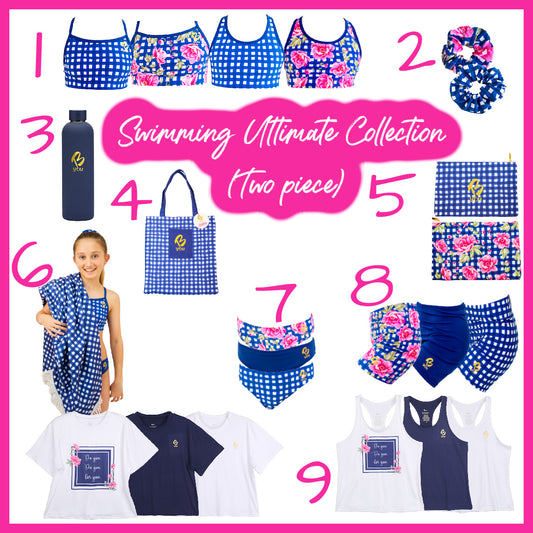 Floral Check - Swimming Two Piece ULTIMATE Collection - 9 Pieces