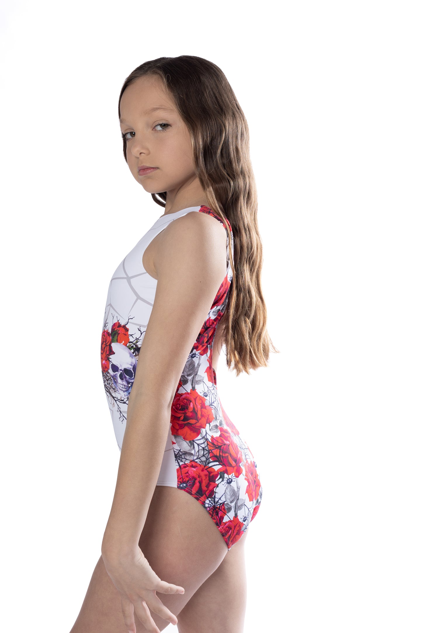 Skulls and Red Roses Leotard