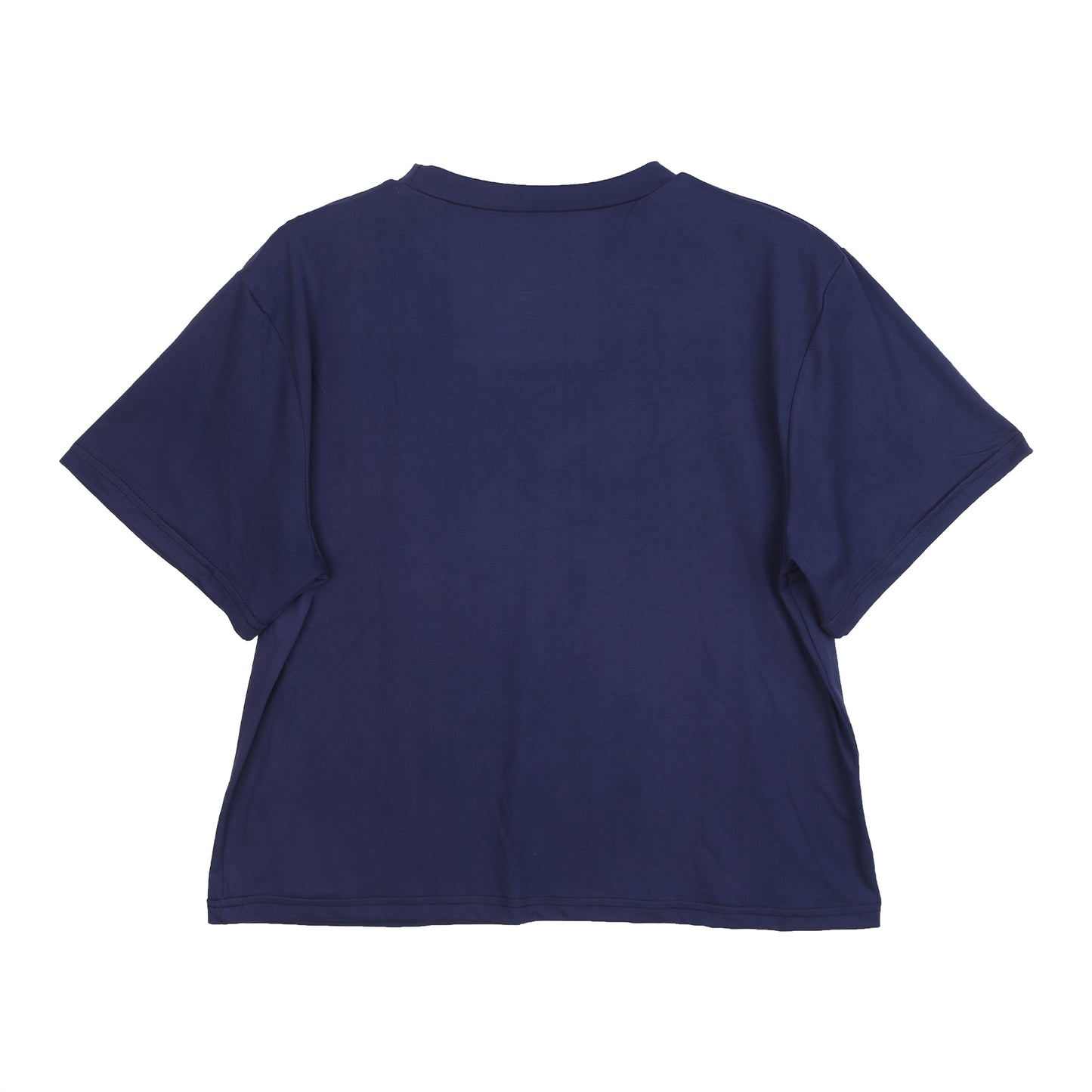 Navy Cropped T Shirt