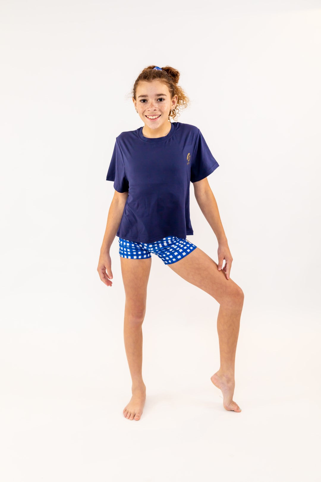 Navy Cropped T Shirt