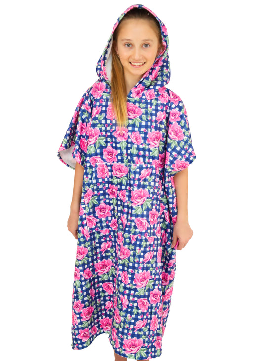 Floral Check - Hooded Towels