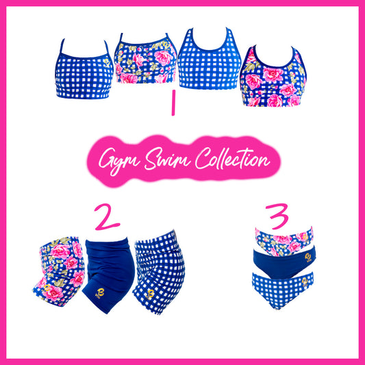 Floral Check - Gym Swim Collection - 3 Pieces