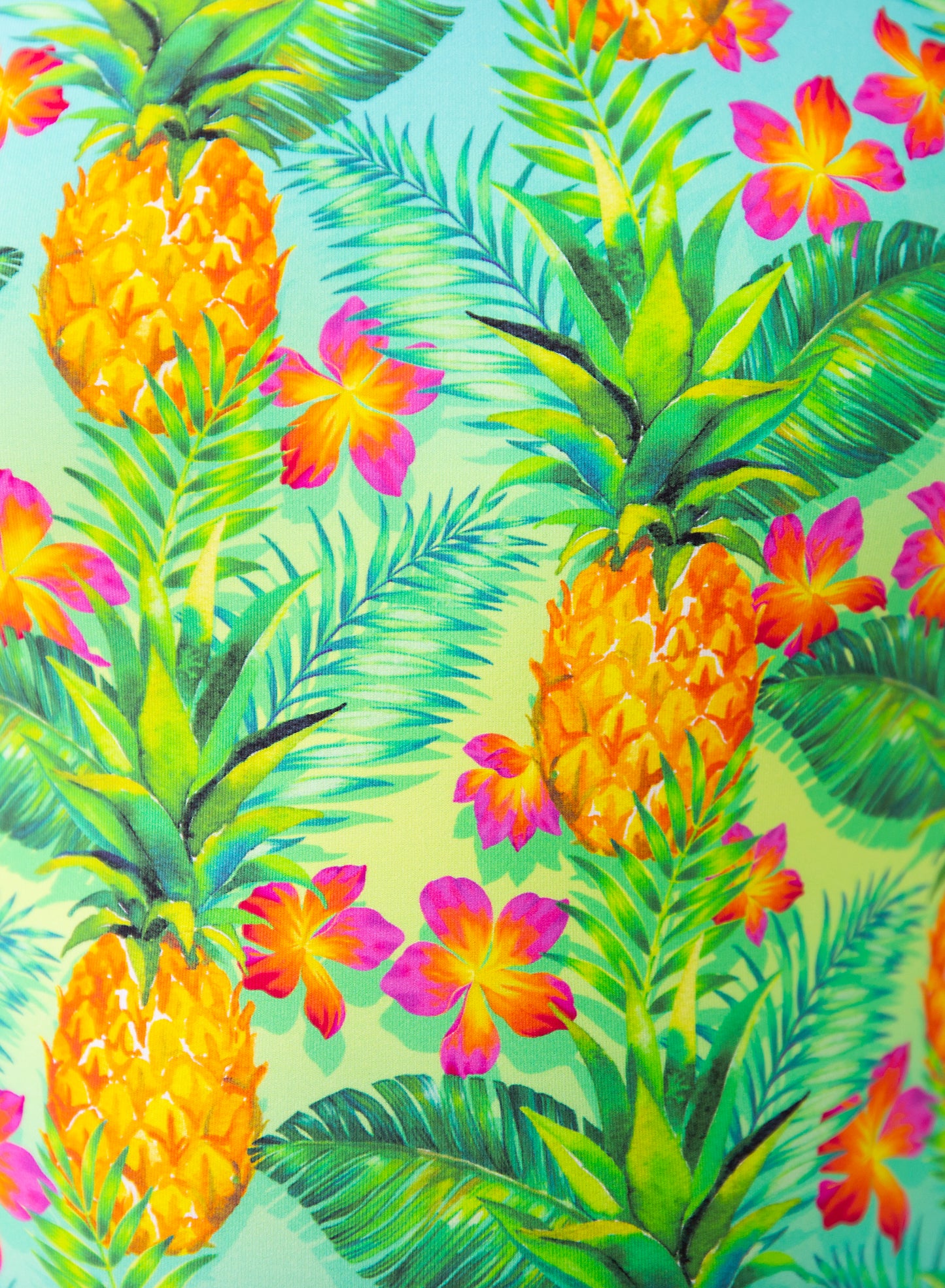 Pineapple Strappy Leotard Swimwear