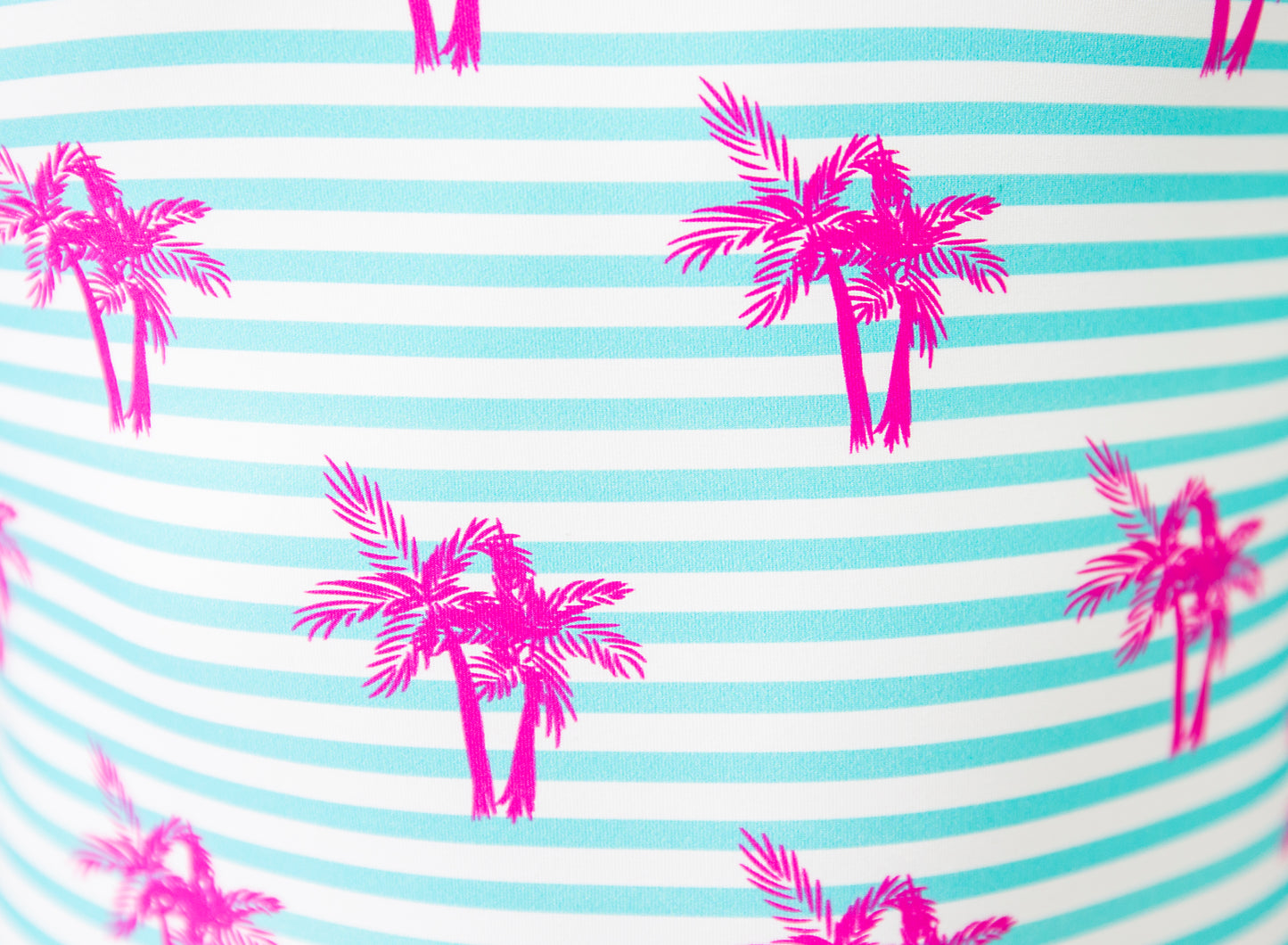 Pink Palms Strappy Leotard Swimwear